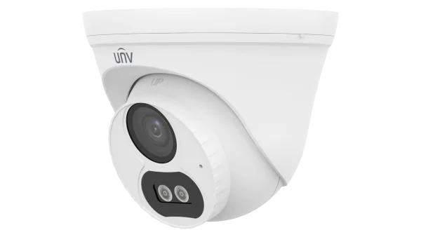 كاميرا مراقبة شبكية UNV Turret 2MP Dual-Light مع ميكروفون عدسة 2.8mm – IPC3612LB-AF28K-DL2